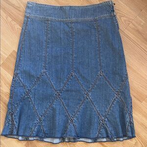 DKNY Denim A-Line Skirt Petite Size 4P Western y2k